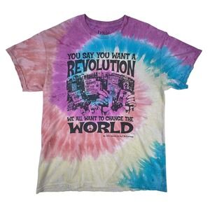 Revolution Tie Dye T-Shirt John Lennon Paul McCartney Beatles Hippie Peace